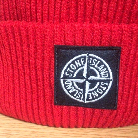 Stone Island red hat new 100%auth main image 4